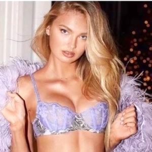 VS Lilac Silver Embellish Push Up Bra 32C-32DDD